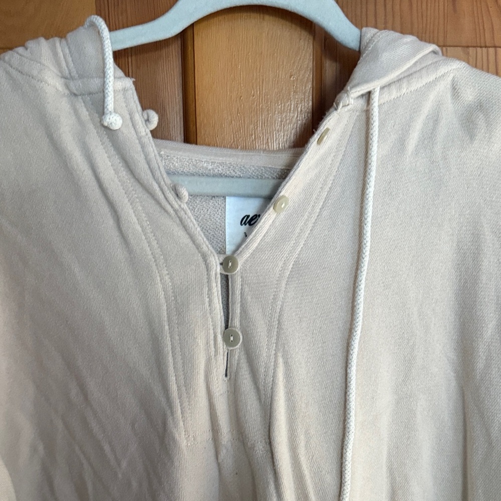 Aerie women’s button Up Cream Sweater - Picture 2 of 2
